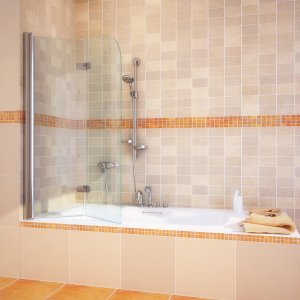 

GuteWetter Шторка на ванну GuteWetter Lux Pearl GV-102 левая 110 см стекло бесцветное, про