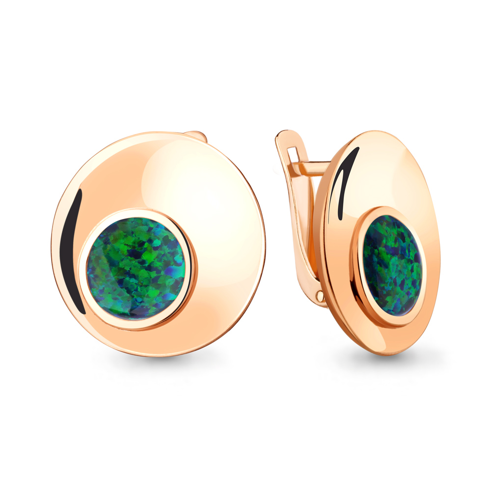 

Серьги из серебра с опалом искусственным Aquamarine 4756596_925_з, 4756596_925_з
