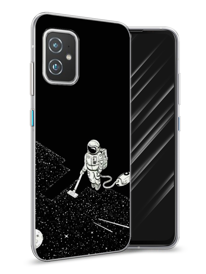 

Чехол Awog на Asus ZenFone 8 "Космонавт с пылесосом", Белый, 44450-4