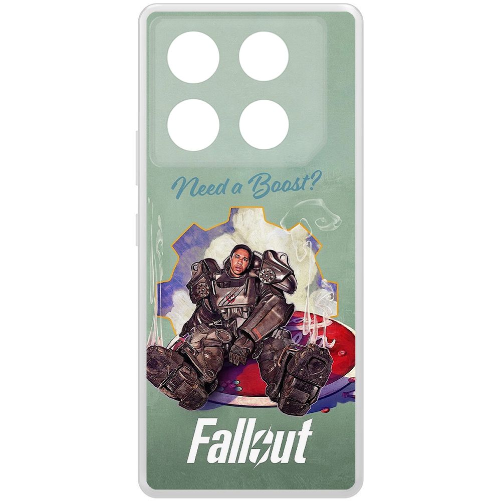 

Чехол-накладка Krutoff Clear Case Фоллаут - Нужно ускорение для INFINIX GT 20 Pro, Прозрачный