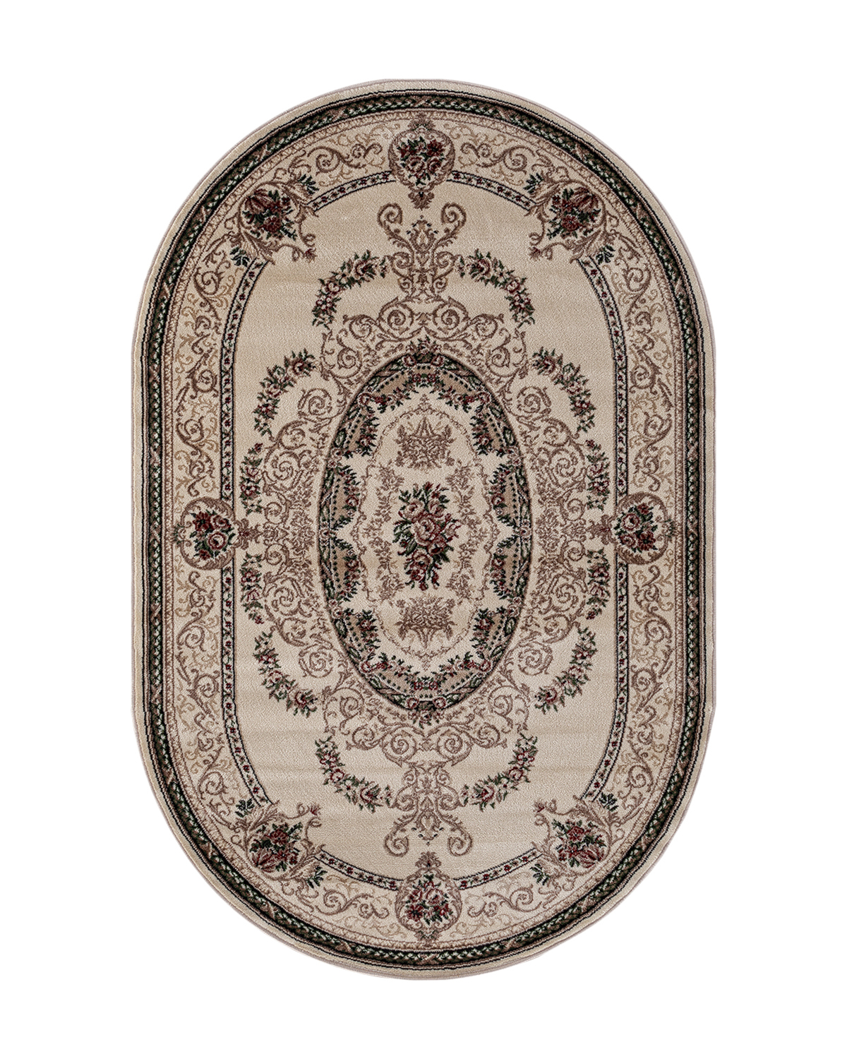 

Ковёр Merinos Colizey 100x200 овальный кремовый d058