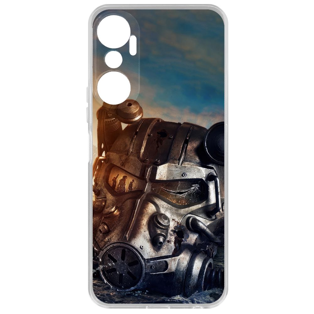 

Чехол-накладка Krutoff Clear Case Фоллаут (Fallout) - Шлем Т-60 для INFINIX Hot 20, Прозрачный