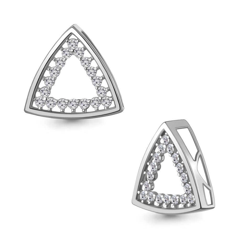

Кулон из серебра с фианитом Aquamarine 24664А, 24664А_925_р
