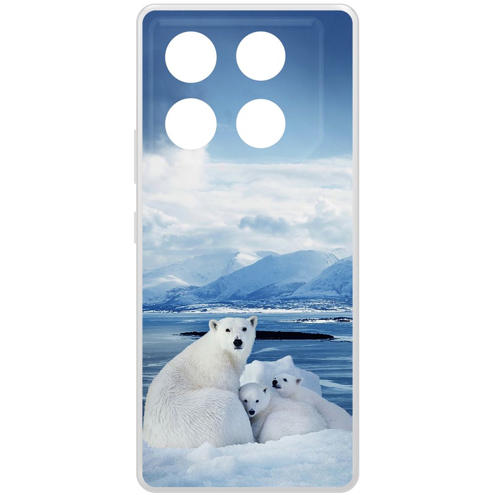 

Чехол-накладка Krutoff Clear Case Полярные медведи для INFINIX GT 20 Pro, Прозрачный