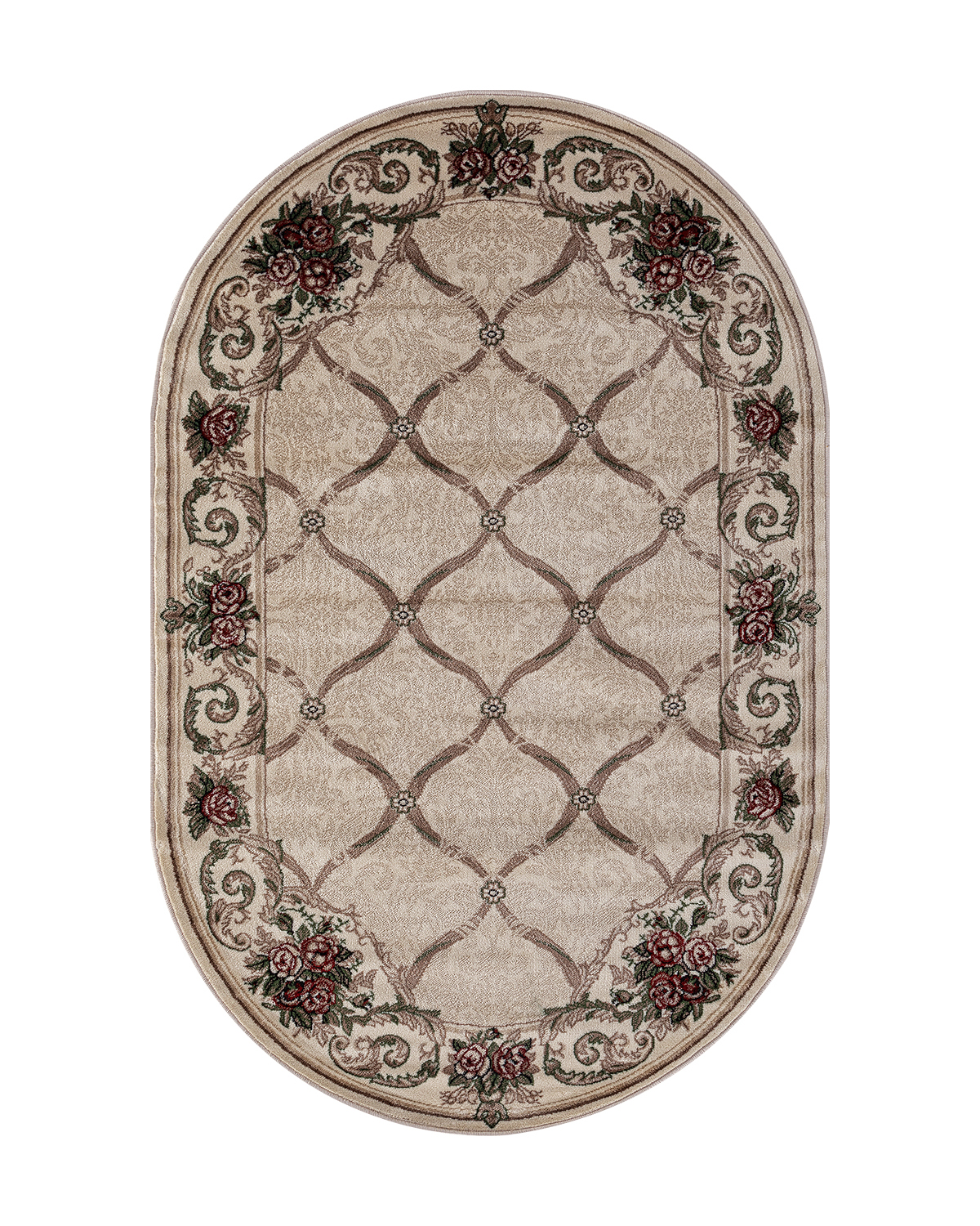 

Ковёр Merinos Colizey 100x200 овальный кремовый D468
