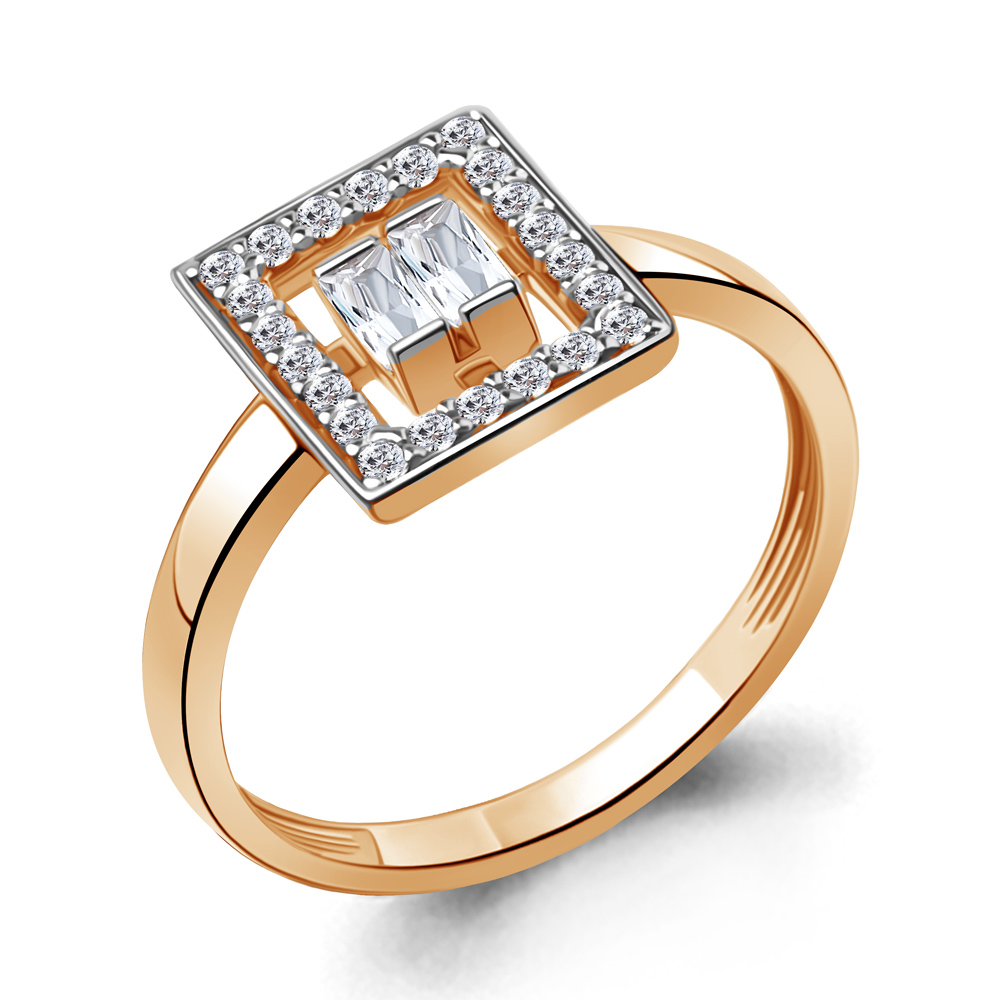 

Кольцо из серебра с фианитом р. Aquamarine 69851А, 69851А_925_з