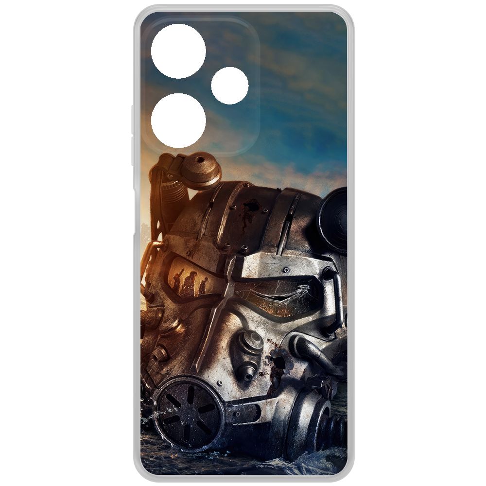

Чехол-накладка Krutoff Clear Case Фоллаут (Fallout) - Шлем Т-60 для INFINIX Hot 30i, Прозрачный