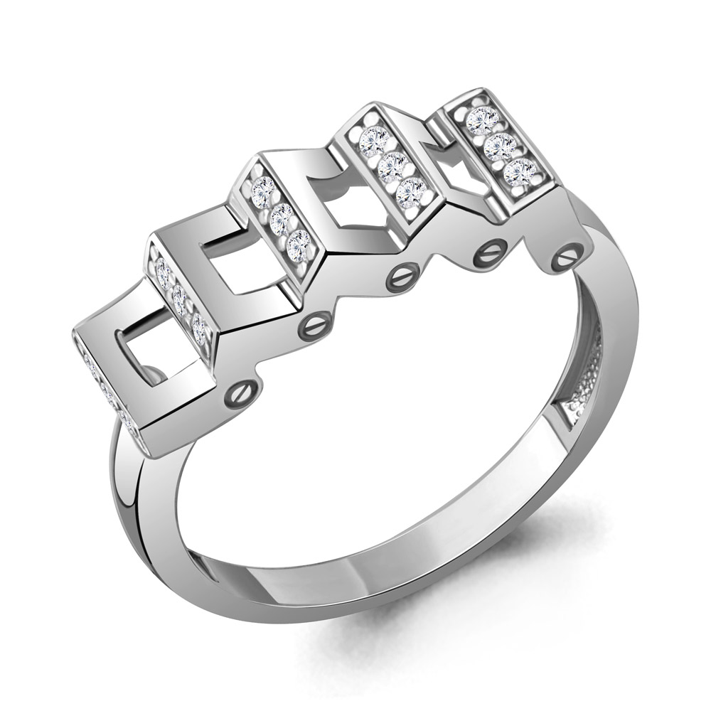 

Кольцо из серебра с фианитом р. Aquamarine 67872А, 67872А_925_р