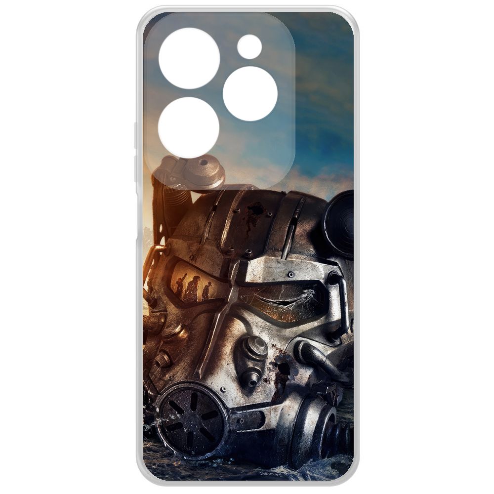 

Чехол-накладка Krutoff Clear Case Фоллаут (Fallout) - Шлем Т-60 для INFINIX Hot 40 Pro, Прозрачный