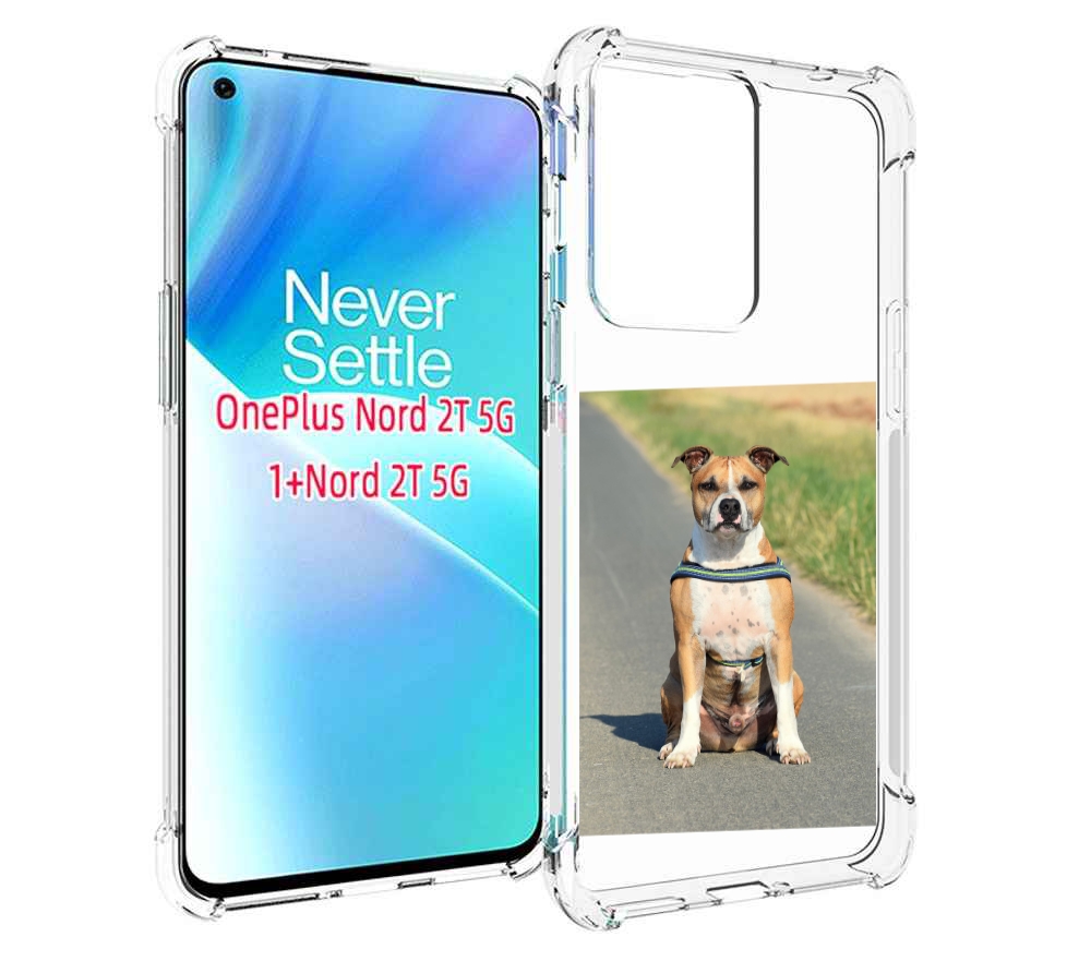 

Чехол MyPads стаффорд терьер для OnePlus Nord 2T, Прозрачный, Tocco
