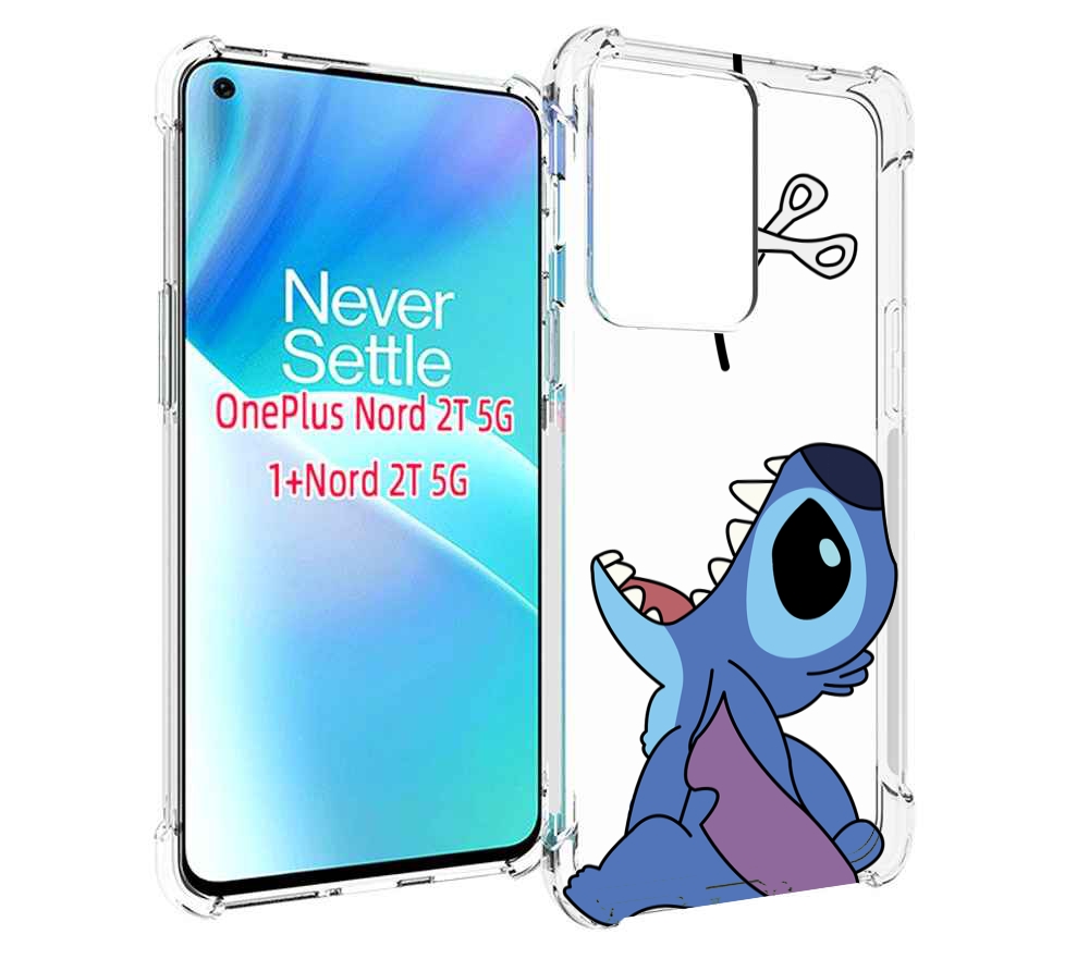 

Чехол MyPads стич-с-ножницами для OnePlus Nord 2T, Прозрачный, Tocco