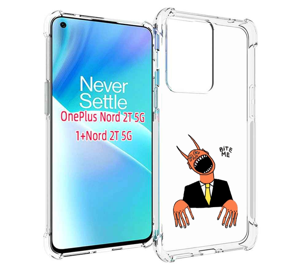 

Чехол MyPads странный чертик с длинными пальцами для OnePlus Nord 2T, Прозрачный, Tocco
