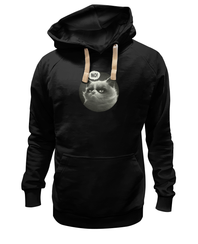 

Худи унисекс Printio Угрюмая кот черное 3XL, Черный, Угрюмый кот