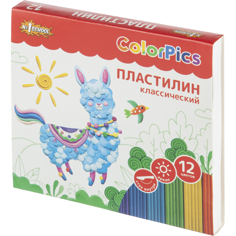 

Пластилин №1 School ColorPics набор 12цв 240г, со стеком, 3шт.