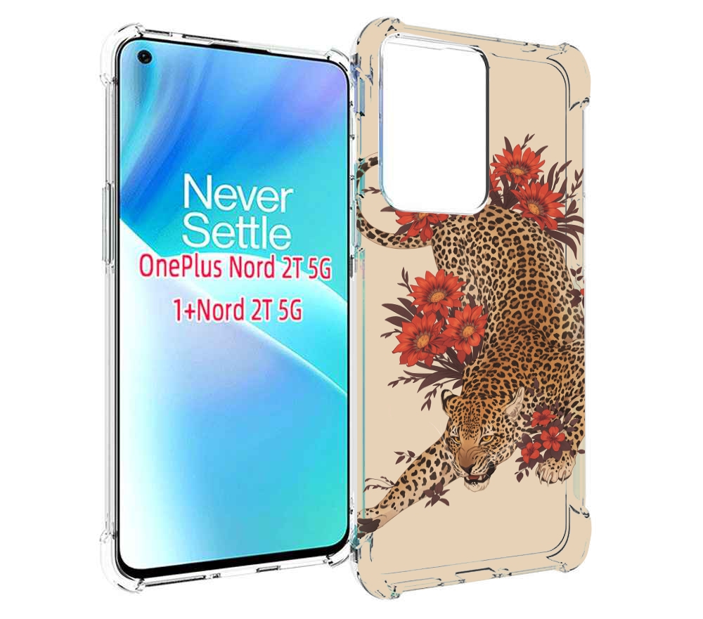 

Чехол MyPads тигр-из-цветов для OnePlus Nord 2T, Прозрачный, Tocco