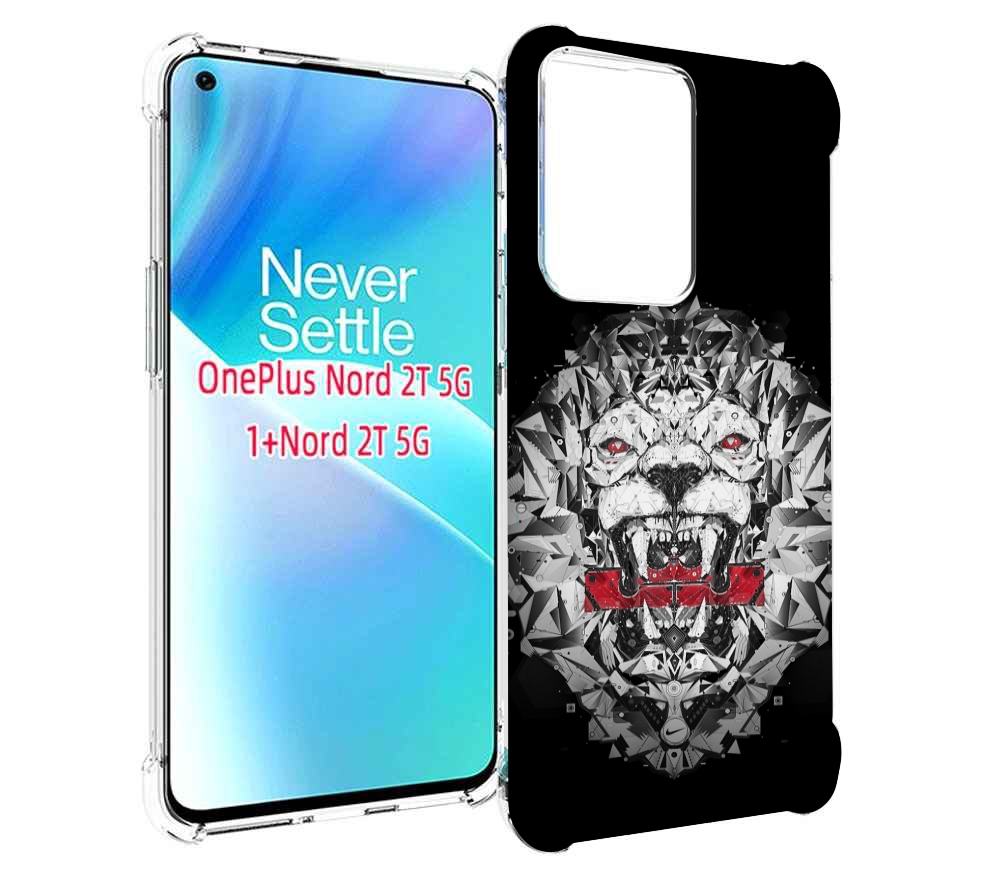 

Чехол MyPads тигр-с-гранями-черно-белый для OnePlus Nord 2T, Прозрачный, Tocco