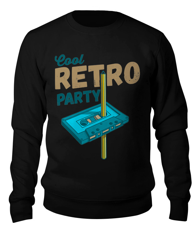 

Свитшот унисекс Printio Cool retro party черный M, Cool retro party