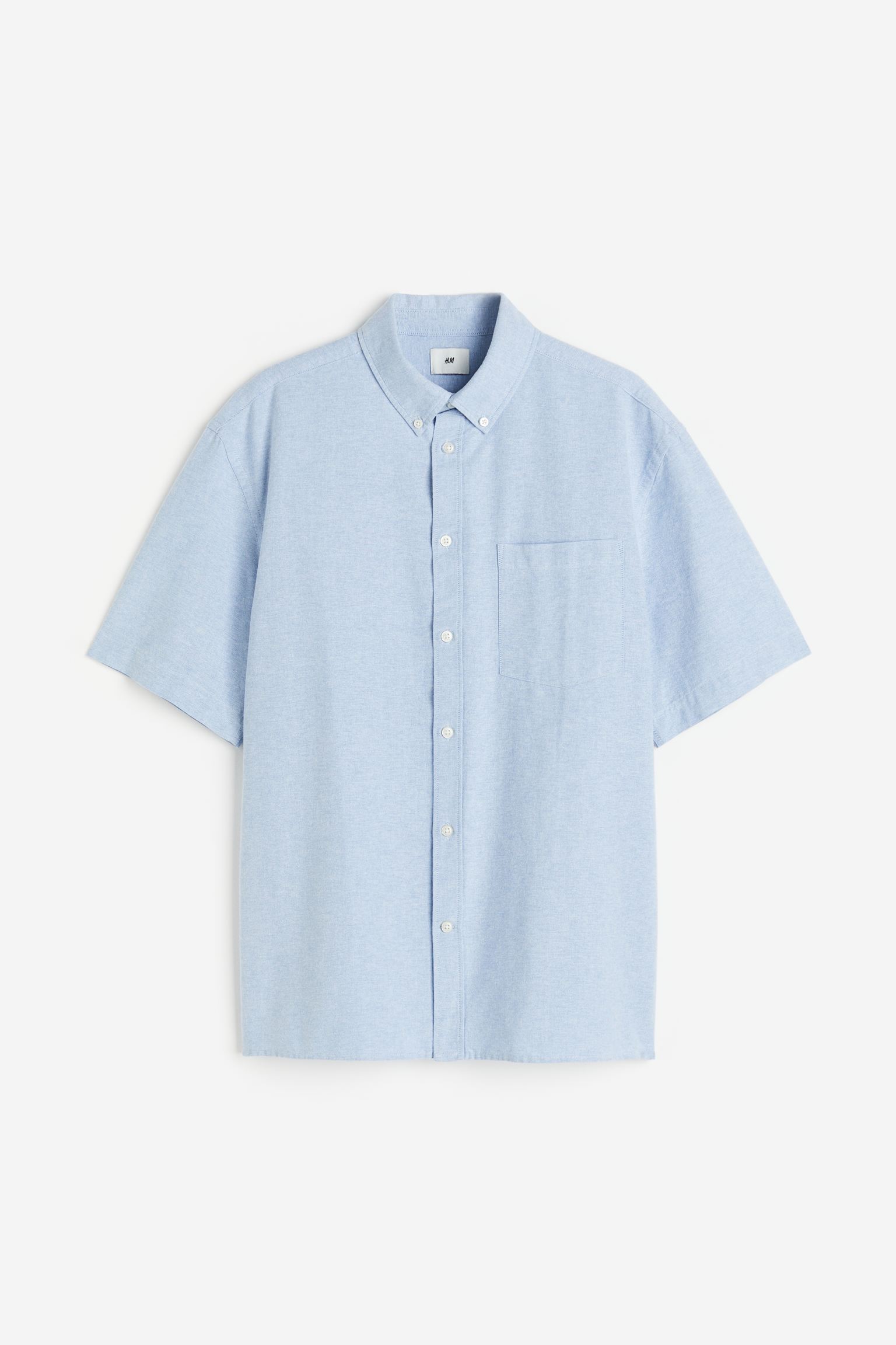 Рубашка мужская H&M 1134949002 голубая M (доставка из-за рубежа)
