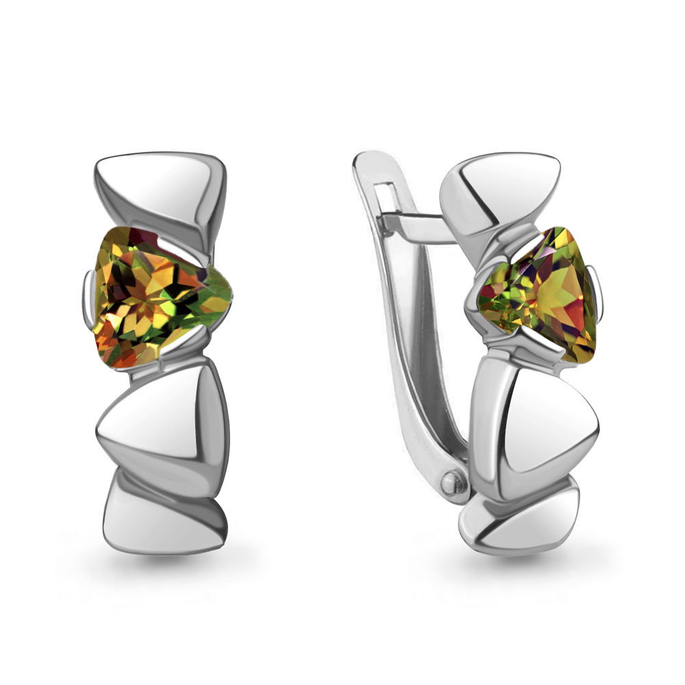 

Серьги из серебра с султанитом искусственным Aquamarine 4766519_925_р, 4766519_925_р