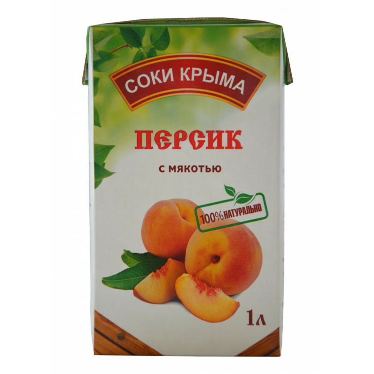Нектар Соки Крыма персиковый 1 л