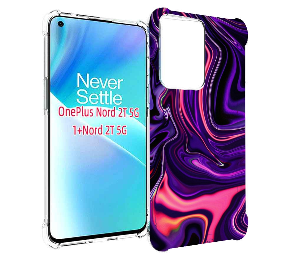

Чехол MyPads фиолетовые краски для OnePlus Nord 2T, Прозрачный, Tocco