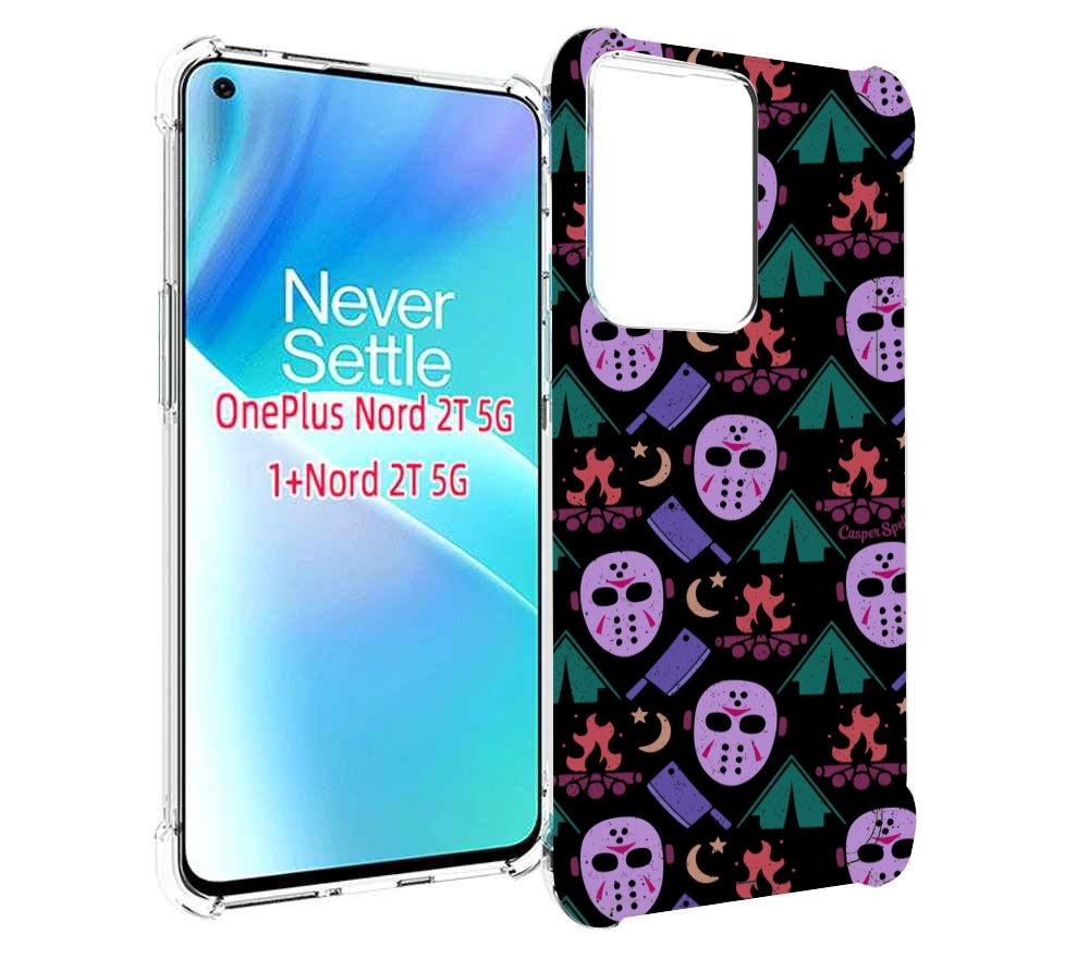 

Чехол MyPads фиолетовые маски для OnePlus Nord 2T, Прозрачный, Tocco