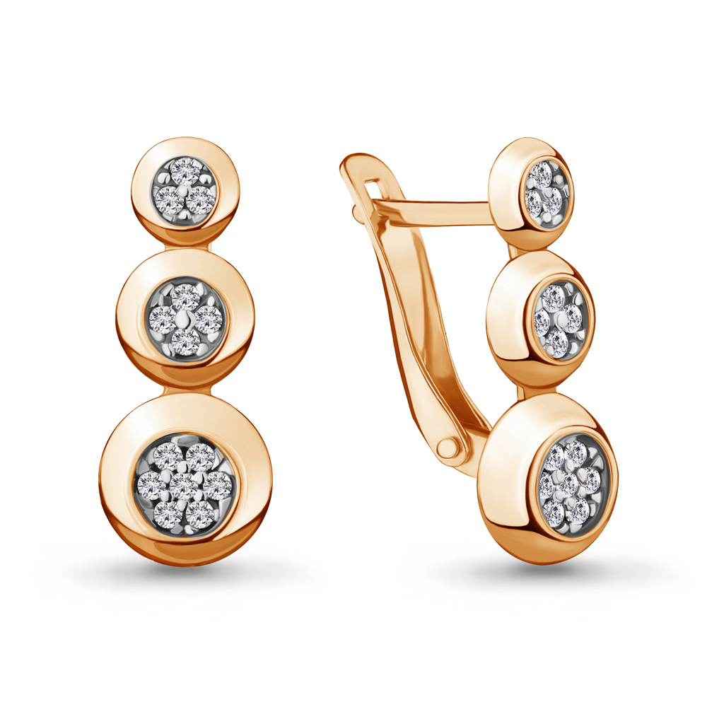 

Серьги из серебра с фианитом Aquamarine 48000А_925_з, 48000А_925_з