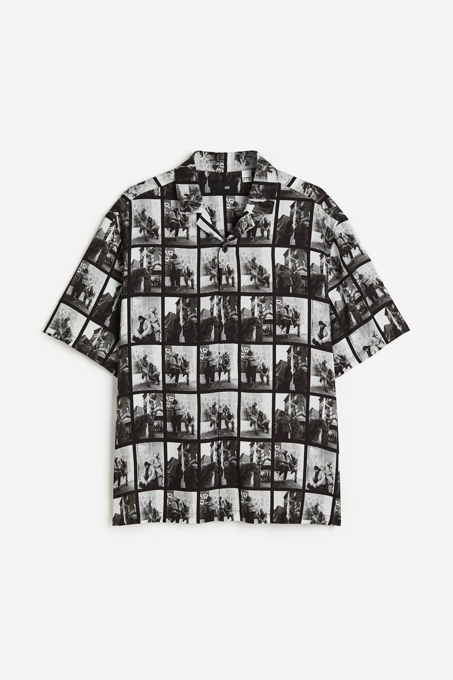 Рубашка мужская H&M 1136278025 черная M (доставка из-за рубежа)