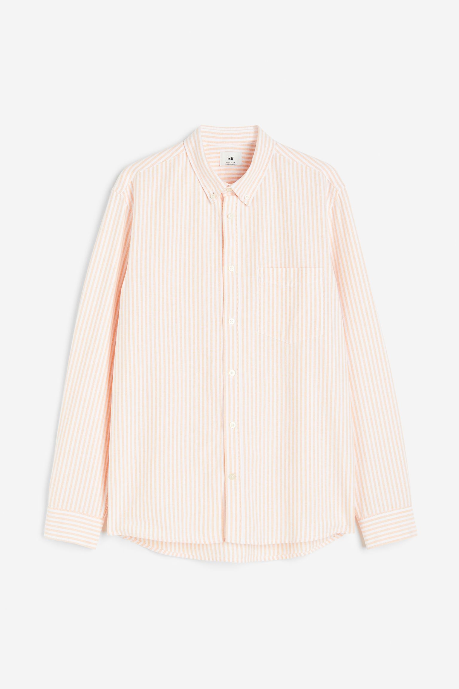 Рубашка мужская H&M 1143736003 оранжевая L (доставка из-за рубежа)