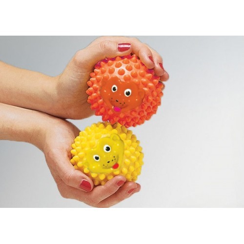 фото Мяч массажный эволайн шарик-ежик разноцветный, 8 см