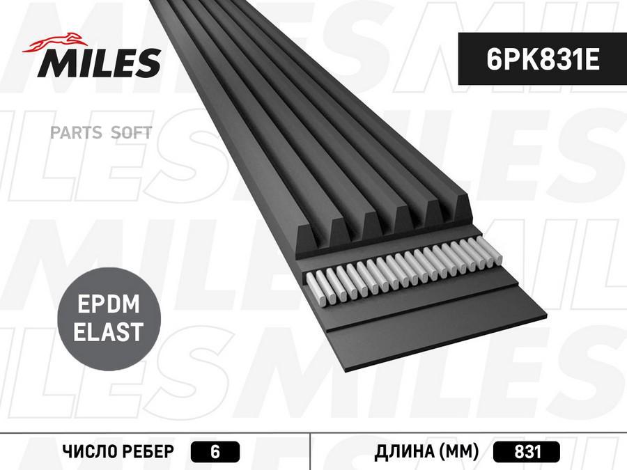 

MILES 6PK831E Ремень поликлиновой 6PK831E