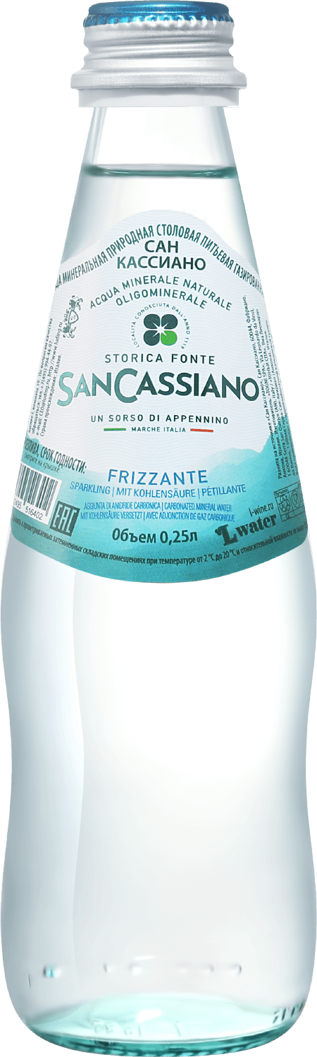 

Вода San Cassiano Sparkling Glass газированная 0,25 л