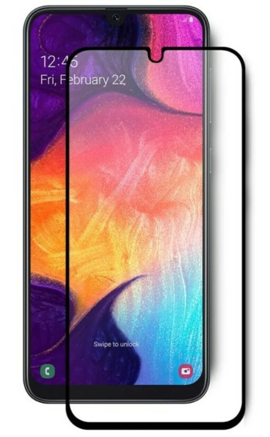 

Защитное стекло на Samsung Galaxy A40 (2019)/A01(2020), 5D, черный, X-CASE