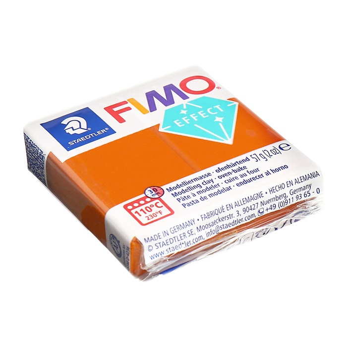 

Пластика-полимерная глина запекаемая FIMO effect оранжевый металлик 8010-41 57г