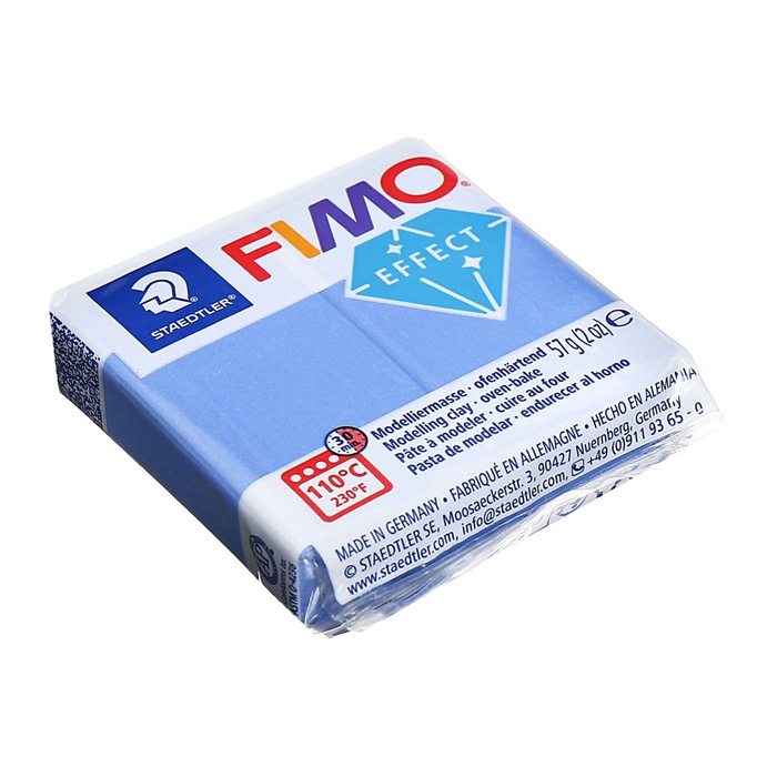

Пластика-полимерная глина запекаемая FIMO effect синий металлик 8010-31 57г
