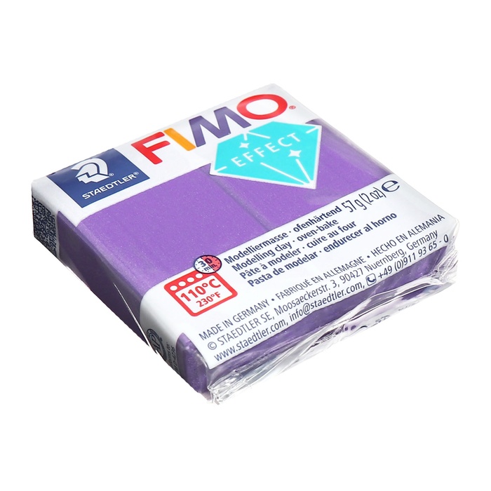 

Пластика-полимерная глина запекаемая FIMO effect сиреневый металлик 8010-61 57г