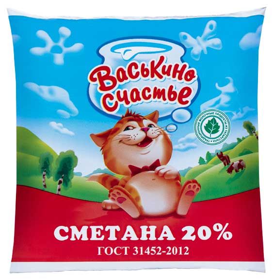 

Сметана Васькино счастье 20% БЗМЖ 450 г