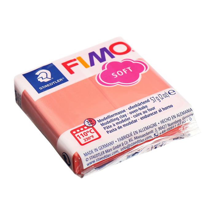 

Пластика-полимерная глина запекаемая FIMO soft розовый грейпфрут 8020-T20 57г