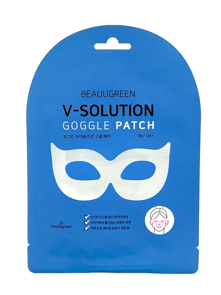 Патчи для глаз в форме маски BeauuGreen V-Solution Goggle Patch, 9 г