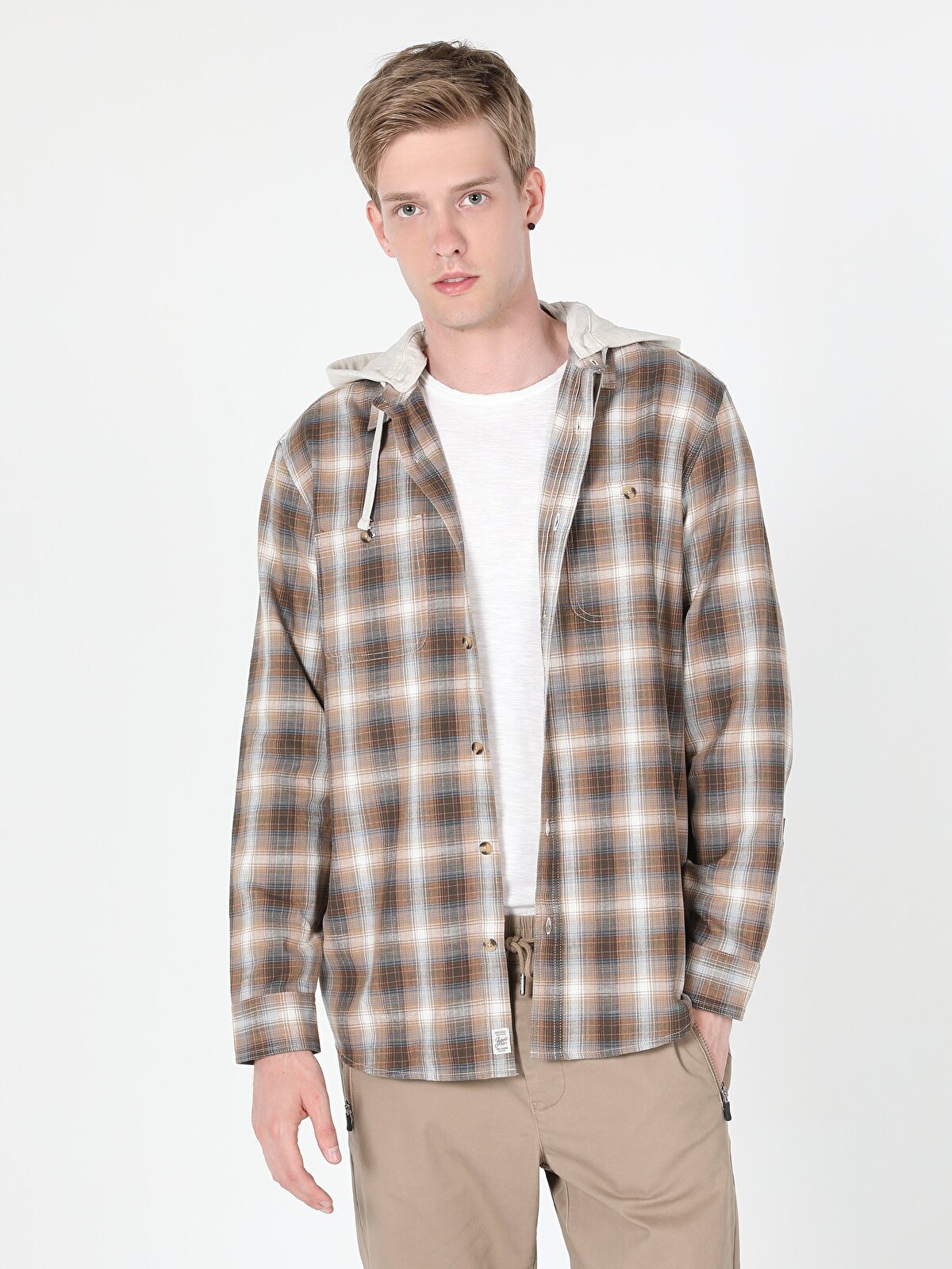 

Рубашка мужская Colin's CL1059598_Q1.V1_BEI белая 2XL, CL1059598_Q1.V1_BEI