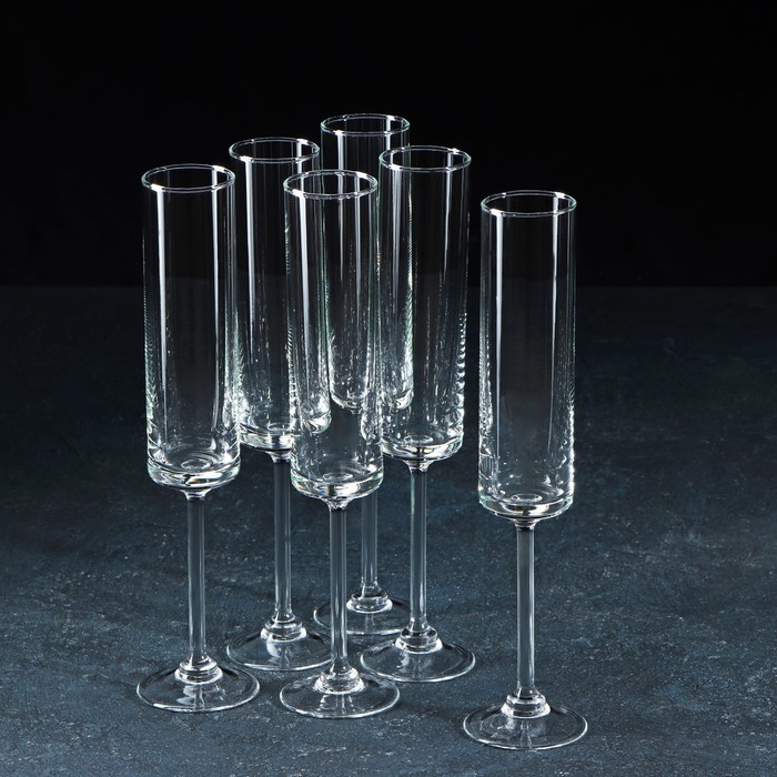 

Набор бокалов для шампанского, 150 мл, 6 шт, 9358249, Прозрачный