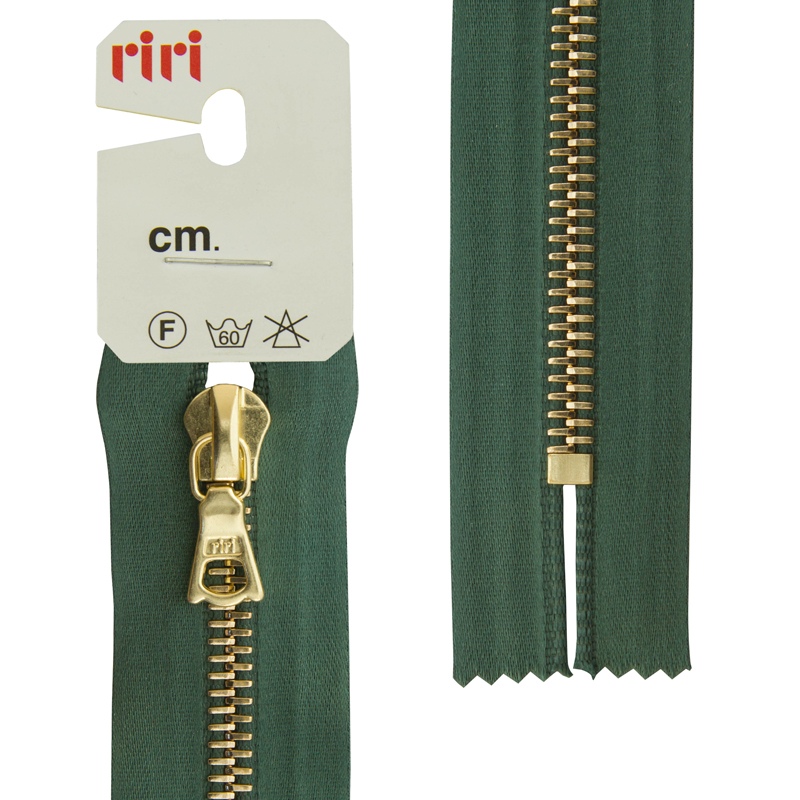 

Молния металл, Gold, неразъёмная, на атласной тесьме, 6мм, 18см, цвет 5861, зеленый холодн, Молнии для одежды