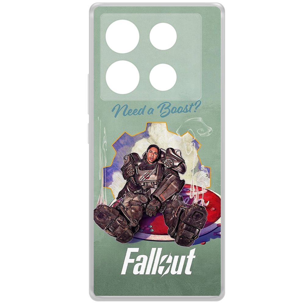 

Чехол-накладка Krutoff Clear Case Фоллаут (Fallout) - Нужно ускорение для INFINIX Note 40, Прозрачный