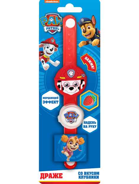 Игрушка с конфетами и световым эффектом Paw Patrol 5 гр Упаковка 24 шт