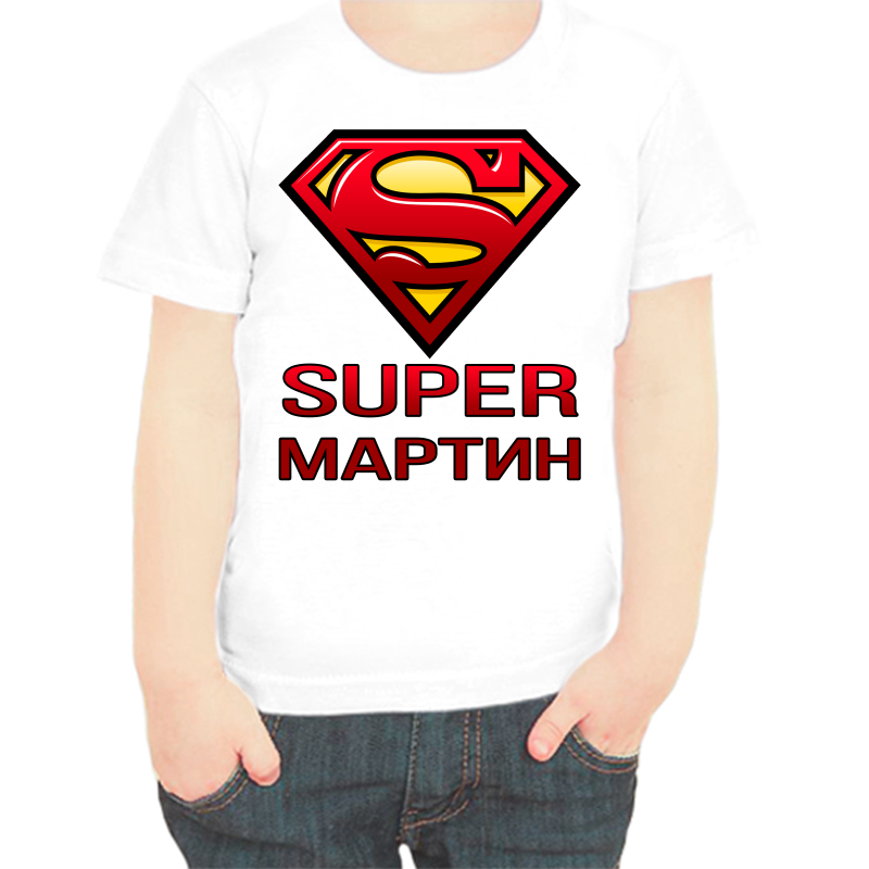 

Футболка мальчику белая 34 р-р super мартин, Белый, fdm_super_martin