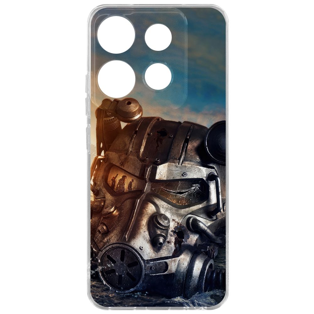 

Чехол-накладка Krutoff Clear Case Фоллаут (Fallout) - Шлем Т-60 для INFINIX Smart 7
