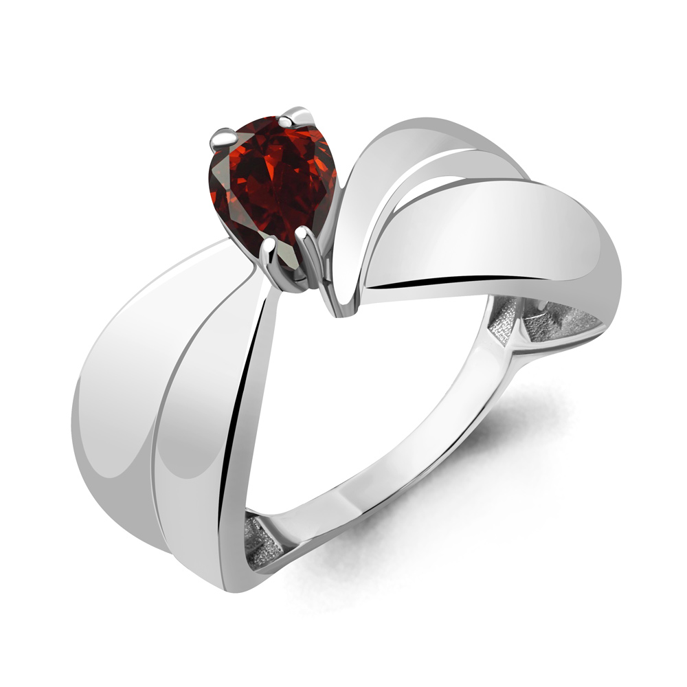 

Кольцо из серебра с гранатом р., Aquamarine 6590103, 6590103_925_р