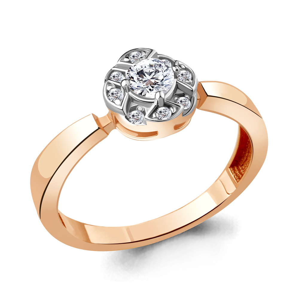 

Кольцо из серебра с фианитом р. Aquamarine 68540А, 68540А_925_з