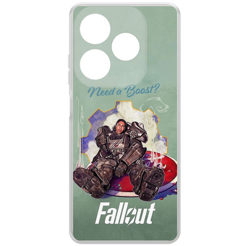 

Чехол-накладка Krutoff Clear Case Фоллаут (Fallout) - Нужно ускорение для INFINIX Smart 8, Прозрачный