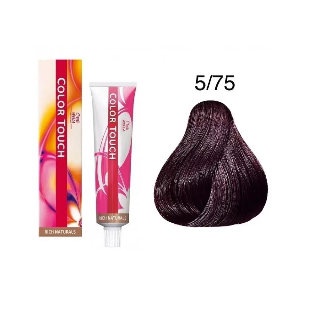 Краска для волос Wella Professionals Color Touch 5 - 75 махагон светло-коричневый 60 мл колер паста palizh 11 желто коричневый 100 мл